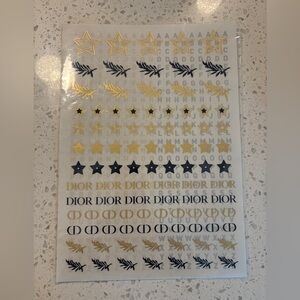 Dior Luxe Gold and Navy Blue Design Stickers